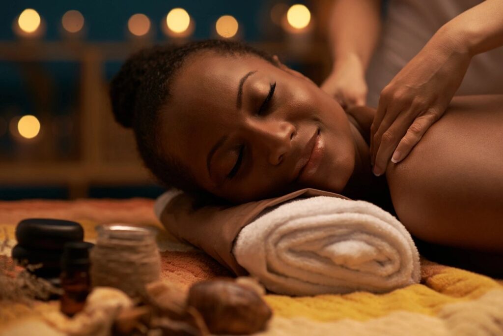 woman receiving a massage